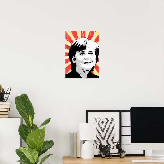 Angela Merkel Poster (Thuiskantoor)