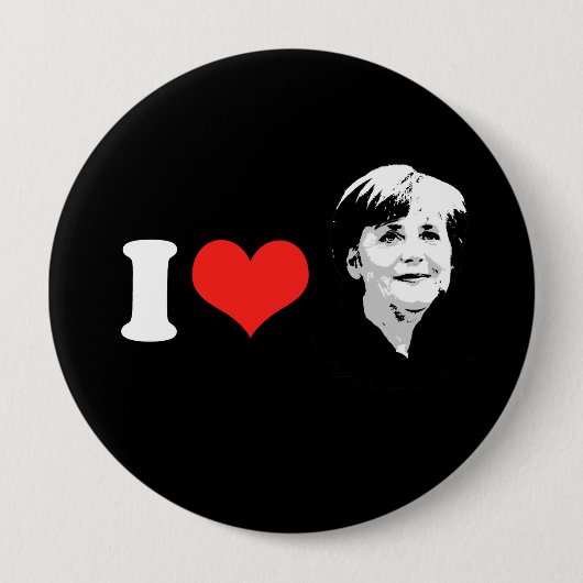 Angela Merkel Ronde Button 4,0 Cm (Voorkant)