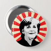 Angela Merkel Ronde Button 4,0 Cm (Voorkant /achterkant)