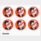 Angela Merkel Ronde Sticker (Vel)