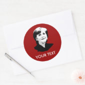 Angela Merkel Ronde Sticker (Envelop)