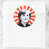 Angela Merkel Ronde Sticker (Tas)