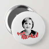 ANGELA MERKEL Signature - -  Ronde Button 4,0 Cm (Voorkant /achterkant)