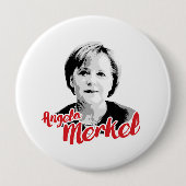 ANGELA MERKEL Signature - -  Ronde Button 4,0 Cm (Voorkant)