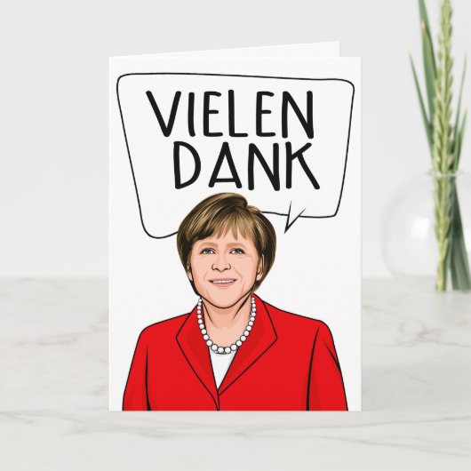 ANGELA MERKEL: Vielen / Dank je Kaart (Voorkant)