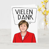 ANGELA MERKEL: Vielen / Dank je Kaart (Gele Bloem)