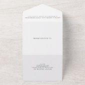 Angela Modern Wedding All In One Uitnodiging (Buitenkant)