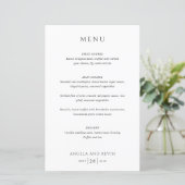 Angela Modern Wedding Menu (Staand voorkant)