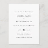 Angela Modern Wedding Save the Date Aankondigingskaart (Voorkant)