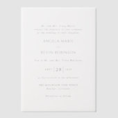 Angela Modern Wedding Vellum Uitnodigingen (Voorkant)