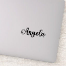 Angela Naam - Handgeschreven kalligrafie Sticker