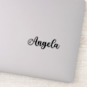 Angela Naam - Handgeschreven kalligrafie Sticker