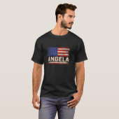 Angela Voornaam Shirt Angela Naam American Flag (Voorkant volledig)