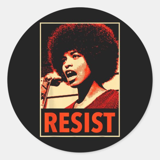 Angela - Weersta - Davis Ronde Sticker (Voorkant)