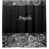 Angela zwart wit douchegordijn (Voorkant)