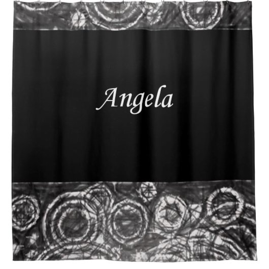 Angela zwart wit douchegordijn