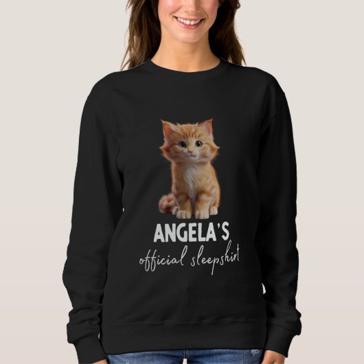 ANGELA's officiële kat slaapshirt pyjama Trui (Voorkant)