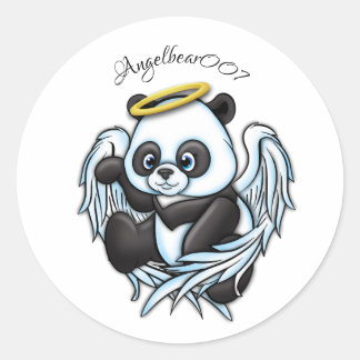 Angelbear007 ontwerp ronde sticker