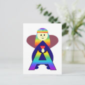 Angelbet Letter A Briefkaart (Staand voorkant)
