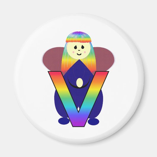 Angelbet Letter V Magneet (Voorkant)