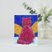 AngelCatPink Briefkaart (Staand voorkant)