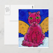 AngelCatPink Briefkaart (Voorkant / Achterkant)