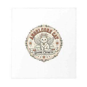 Angelcore Kat Angelcore Kat Vintage Vector Kunst S Notitieblok