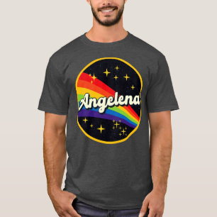 Angelena regenboog in ruimte  stijl t-shirt