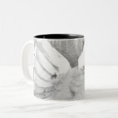 angelengel tweekleurige koffiemok (Voorkant links)