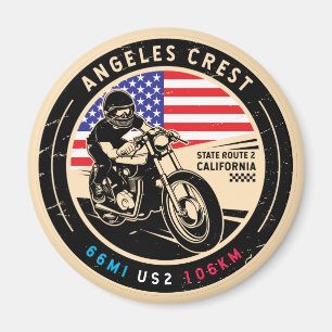 Angeles Crest Highway California Motorcycle Magneet
