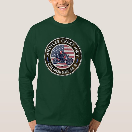 Angeles Crest Highway California State Route cadea T-shirt (Voorkant)