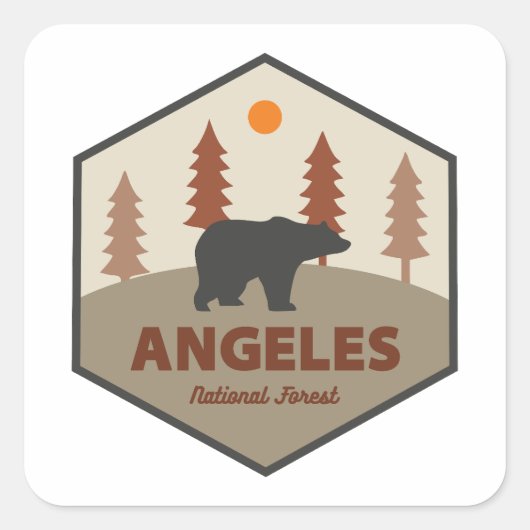 Angeles National Forest California Beer Vierkante Sticker (Voorkant)