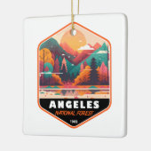 Angeles National Forest California  Emblem Keramisch Ornament (Links)