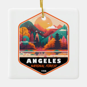Angeles National Forest California  Emblem Keramisch Ornament