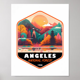 Angeles National Forest California  Emblem Poster
