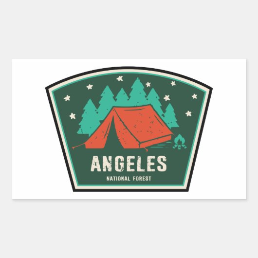 Angeles National Forest Camping Rechthoekige Sticker (Voorkant)