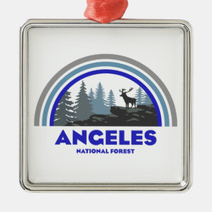 Angeles National Forest Regenbooghert Metalen Ornament