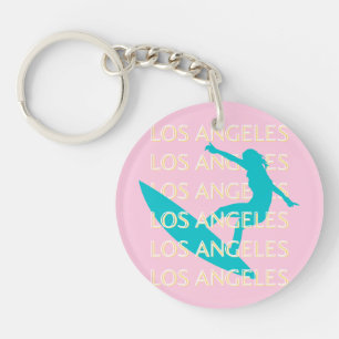 Angeles Travel Art, Californië, Travel Art, Preppy Sleutelhanger