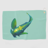 Angelfish - Abstract Design - Knippen uit een foto Golfhanddoek (Horizontaal)