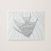Angelfish Adult Coloring Puzzle Legpuzzel (Horizontaal)