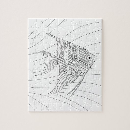 Angelfish Adult Coloring Puzzle Legpuzzel (Verticaal)