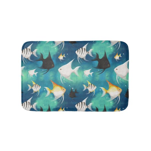 Angelfish Aquarium Pattern Badmat (Voorkant)