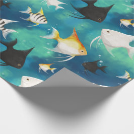 Angelfish Aquarium Pattern Cadeaupapier