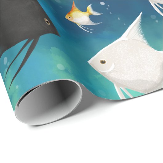 Angelfish Aquarium Pattern Cadeaupapier (Rol Hoek)