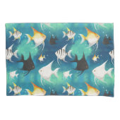 Angelfish Aquarium Pattern Kussensloop (Voorkant)