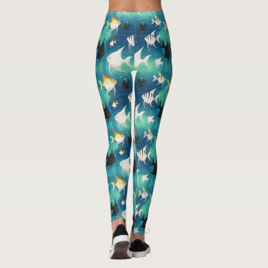 Angelfish Aquarium Pattern Leggings (Achterkant)