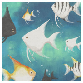 Angelfish Aquarium Pattern Stof