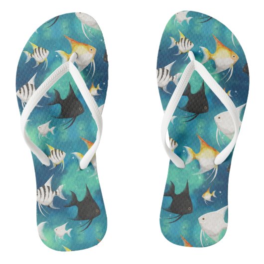 Angelfish Aquarium Pattern Teenslippers (Voetbed)