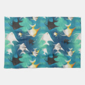 Angelfish Aquarium Pattern Theedoek (Horizontaal)