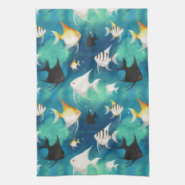 Angelfish Aquarium Pattern Theedoek